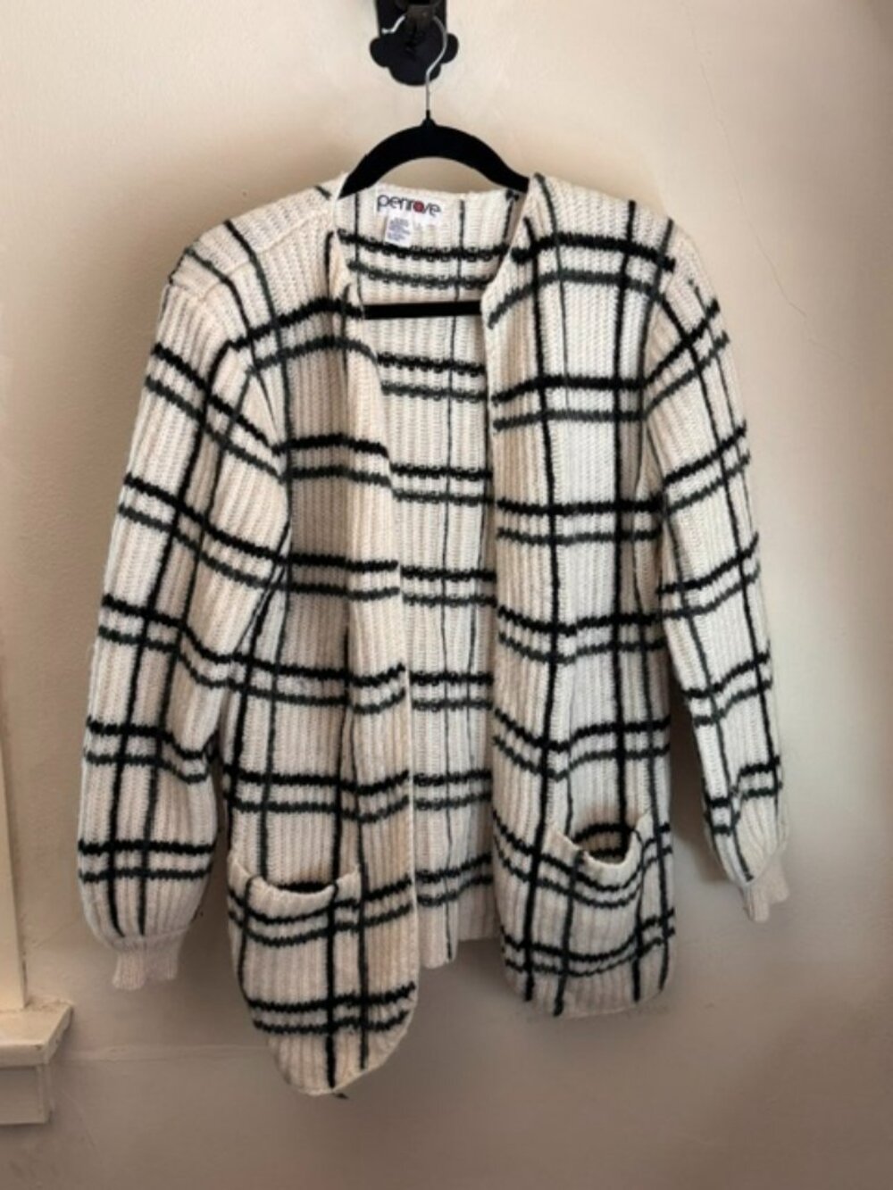 White and Black Penrose Sweater w/pockets
